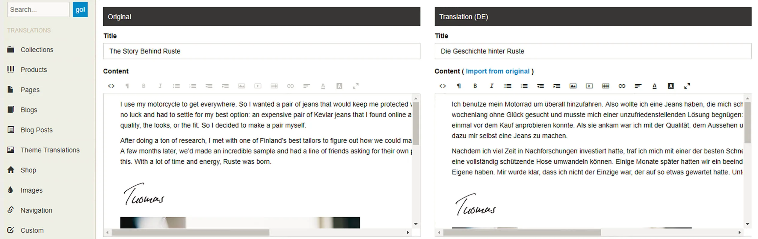 langify - shopify language plugin