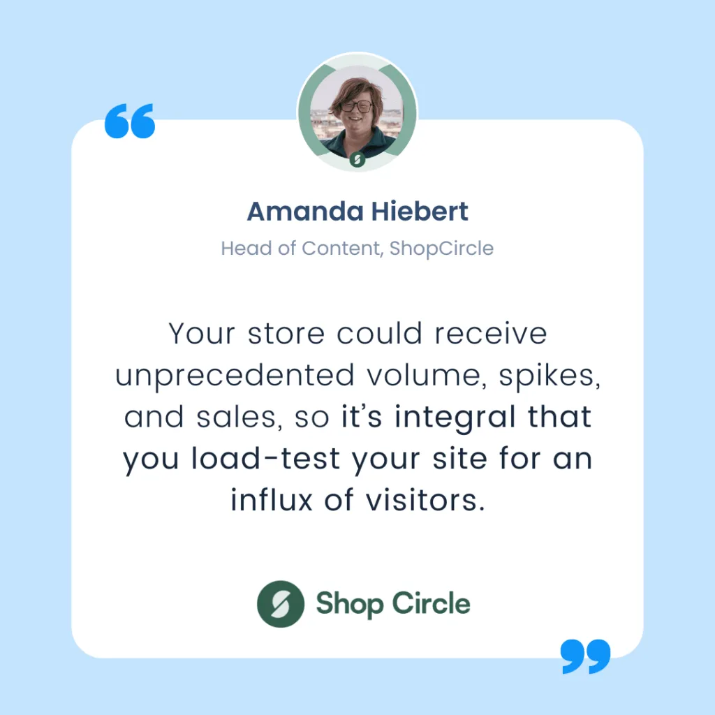 Quote from Amanda Hiebert, Head of Content of ShopCircle on BFCM mistakes