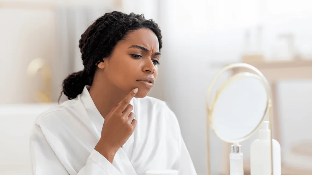 Customer experiencing skin sensitivity concerns with beauty products