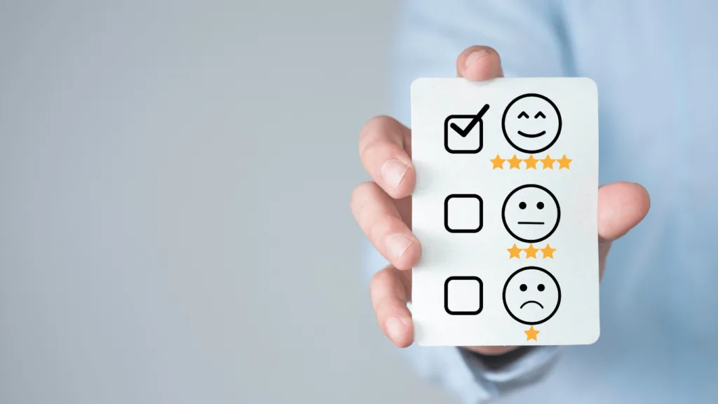 Loyal customers rating customer service