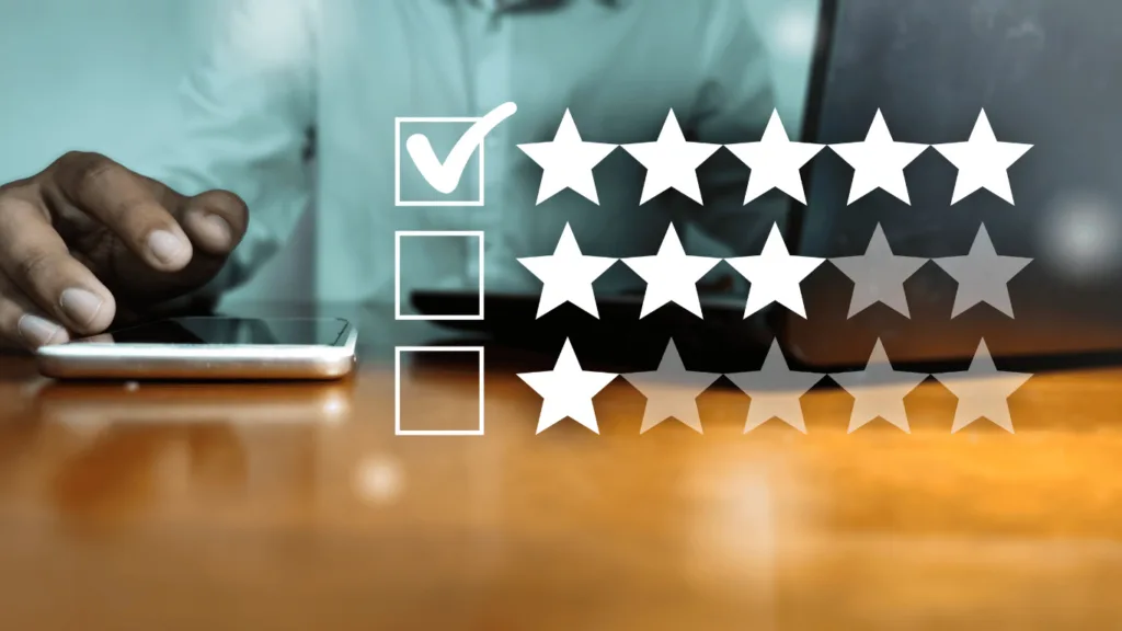 Customer giving a high rating or positive review