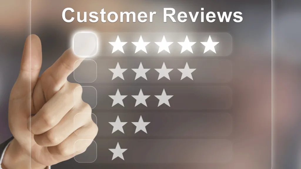 Customer support team and customer service reps receiving positive reviews and high ratings
