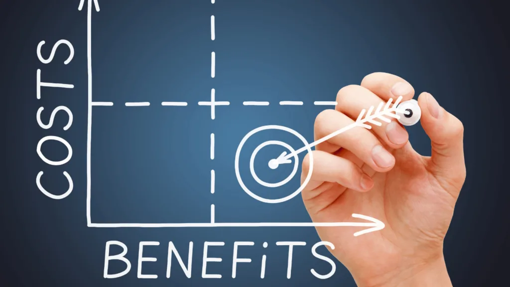 Customer service team studying graphs related to costs