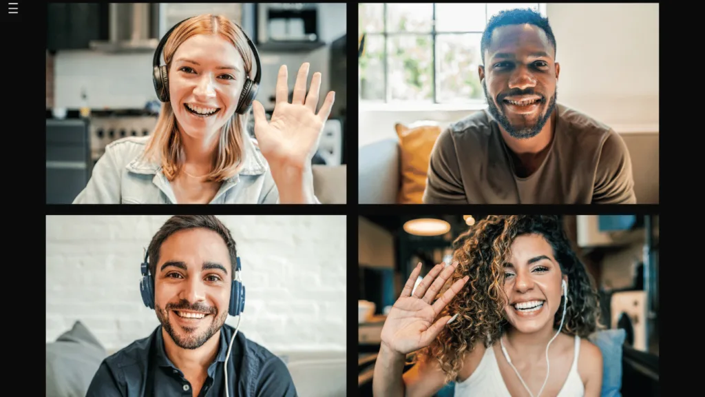 Remote employees working with virtual teams