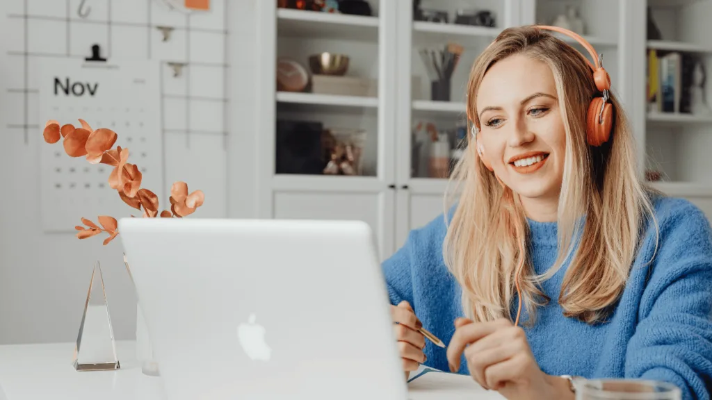 Virtual employee reviewing remote work policies