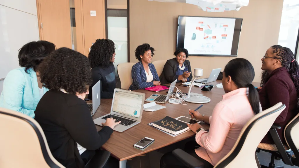 Customer satisfaction metrics being discussed by customer success team