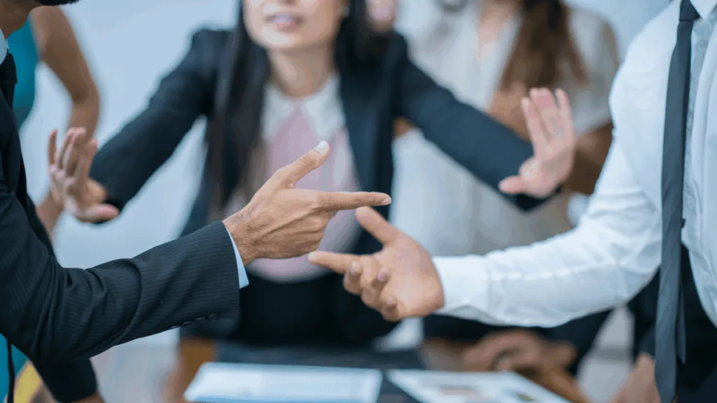 Outsourcing partner and business owner in a disagreement