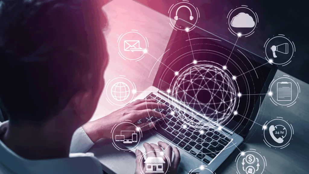 Graphic depicting omnichannel and unified customer support experience