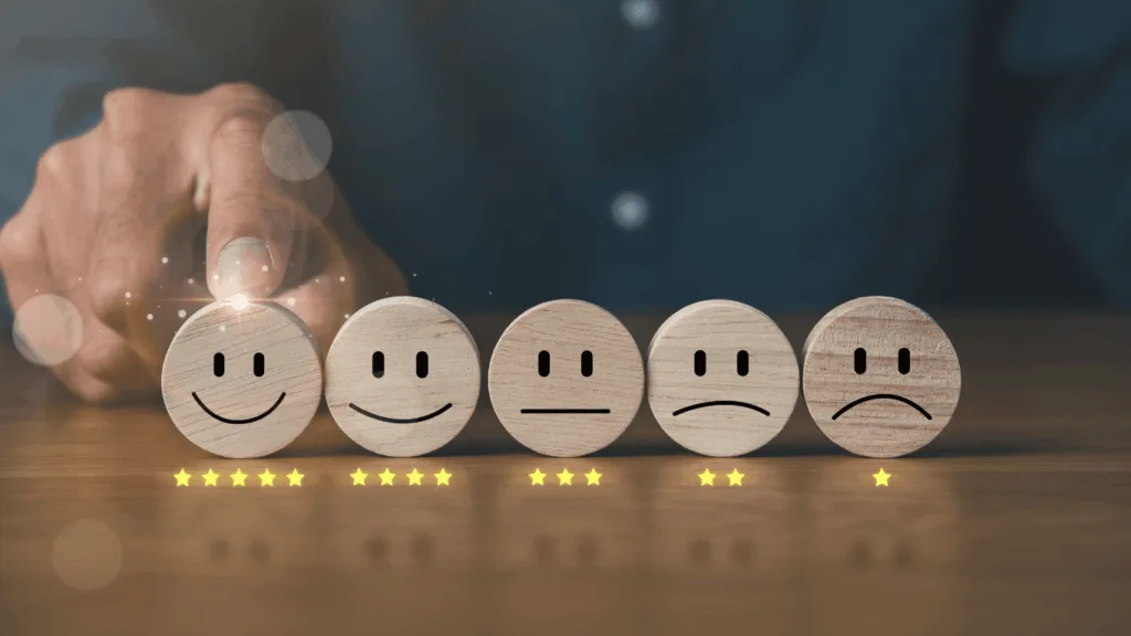 Customer satisfaction high score rating by customers