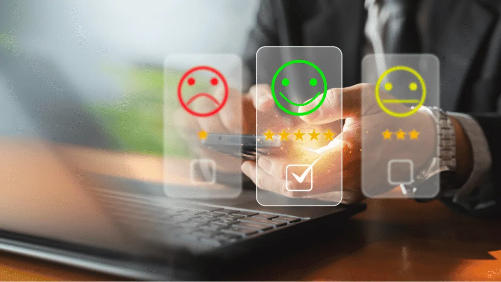 Customer service team conducting an assessment through surveys