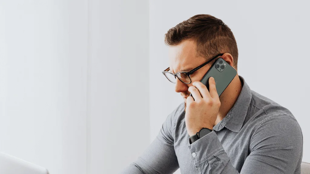 Customer on his first phone call, hopeful to solve his issues at the first call