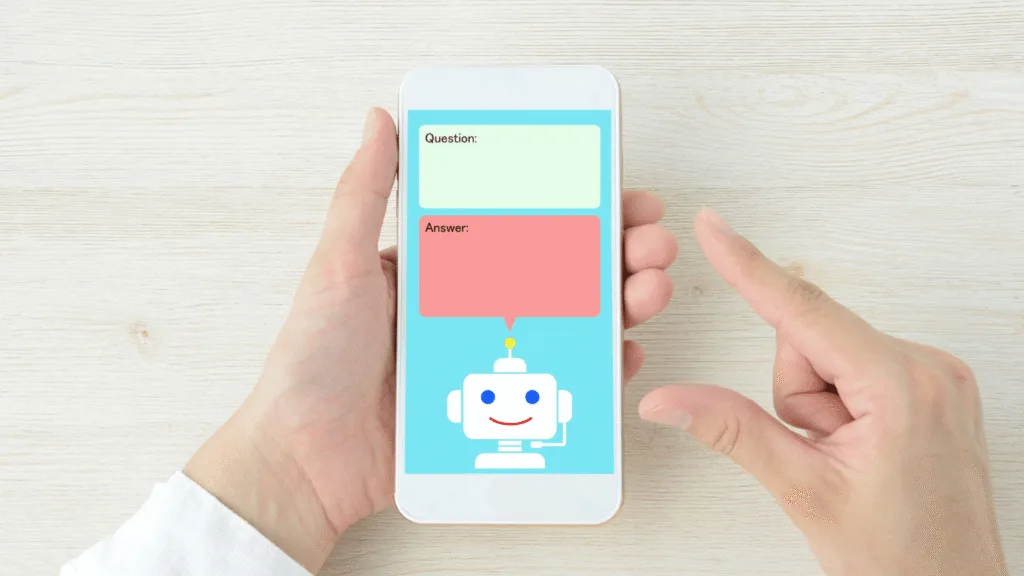 AI chatbot or AI agent assisting an online shopper with inquiries